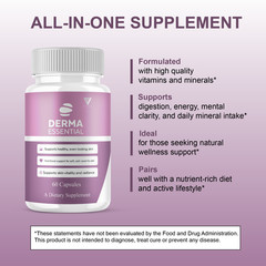 (2 Pack) Derma Essential Capsules, DermaEssential Supplement (120 Capsules)