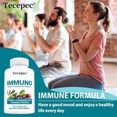 Immuno, Immune Support Supplement with Elderberry & Zinc, Vitamin C