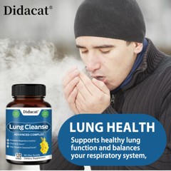 Mullein Leaf Capsules for Lung Cleansing & Detox, Herbal Dietary Supplement