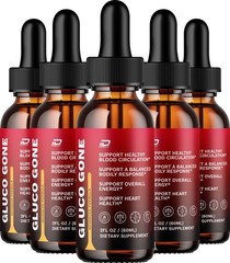 (5 Pack) Gluco Gone Liquid Drops – GlucoGone Drops Extra Strength All Natural