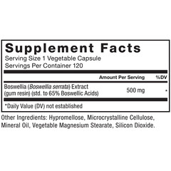 Force Factor Boswellia Extract 500mg, Inflammation Support Supplement, 120ct