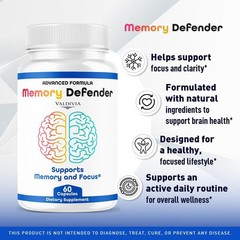 Memory Defender Brain Support Supplement Capsules Nootropic 5 Pack 300Ct