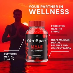 (2 Pack) Core Spark Gummies for Men – CoreSpark Male Gummy All-Natural Chewable