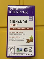 New Chapter Cinnamon Force 30 Vegetarian Capsules Diet Supplement Exp 08/28