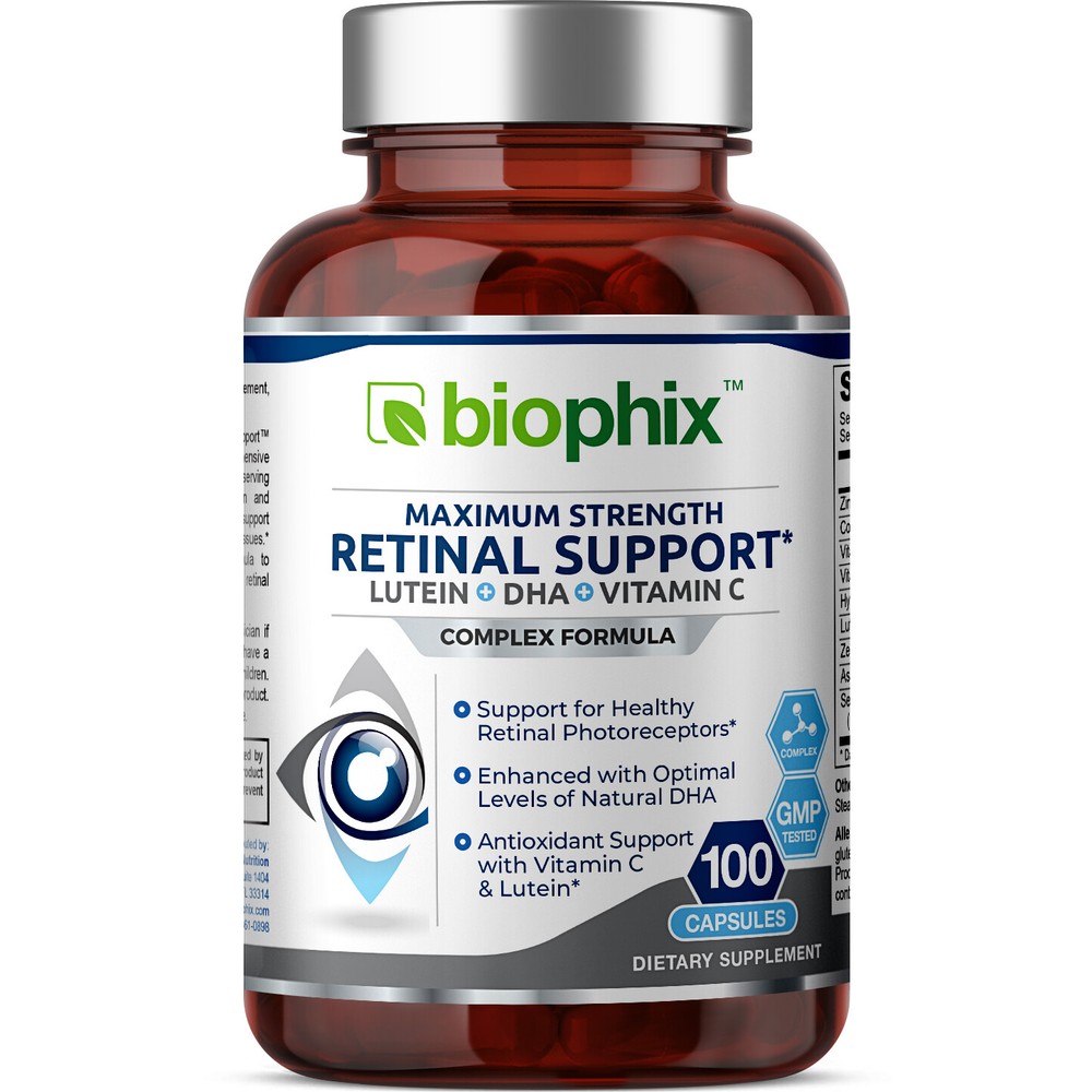 Biophix Retinal Support Complex Formula 100 Capsules – Eye Health Vitamin