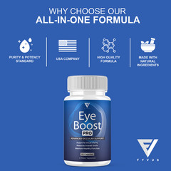 (2 Pack) Eye Boost Pro Maximum Strength, EyeBoost Supplement (120 Capsules)