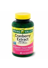 Spring Valley Cranberry Extract Vegetarian Capsules, 500mg, 60 Count. Exp:01/26