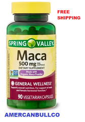 Spring Valley Maca Dietary Supplement – 500 mg – 90 count