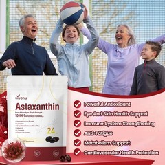 24mg Astaxanthin 10‑in‑1 Complex 240Softgels Antioxidant Skin Eye Immune Support