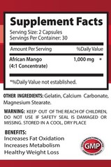 Balanced diet – AFRICAN MANGO EXTRACT – Food supplement 2 Bottles 120 Capsules
