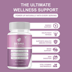 (2 Pack) Derma Essential Capsules, DermaEssential Supplement (120 Capsules)