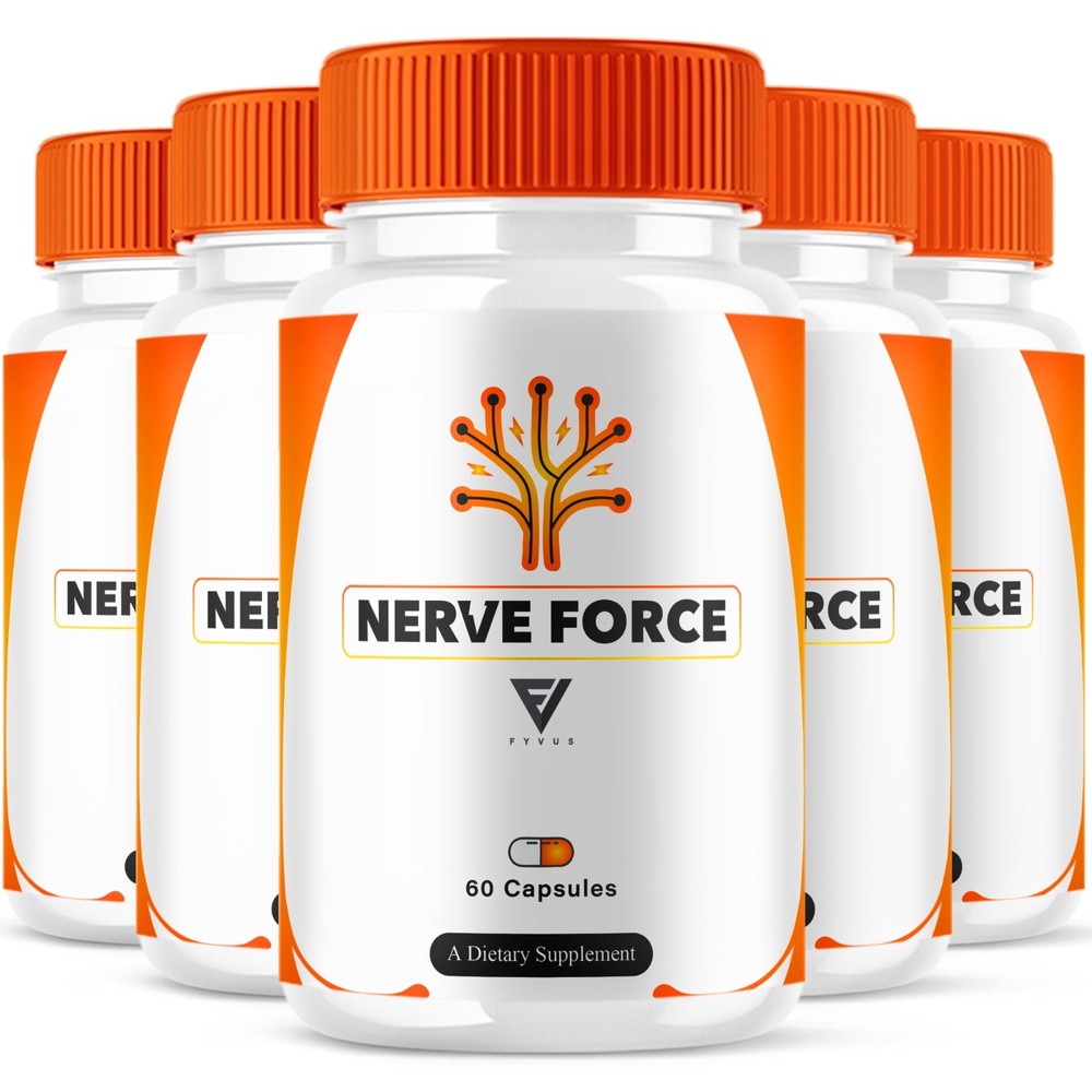 (5 Pack) Nerve Force Brain Supplement NerveForce Focus Capsules (300 Capsules)