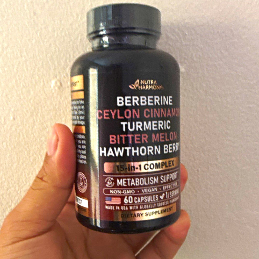 Nutra Harmony Berberine Complex Ceylon Cinnamon Turmeric Bitter Melon 60ct