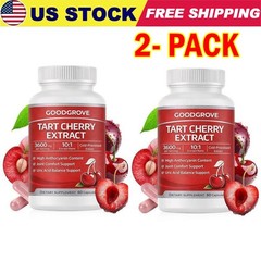 (2 PACK) Good Grove Tart Cherry Extract Capsules,Good Grove Tart Cherry Extract