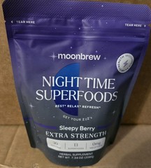 Moonbrew Extra Strength Sleep Support Powder Sleepy Berry Vegan 7.34oz