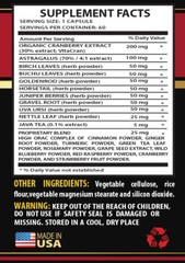 Immune support formula- KIDNEY CLEANSE COMPLEX – cranberry extract capsules – 1B