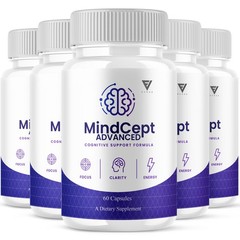 (5 Pack) Mindcept Advanced Brain Formula, Mind Cept Supplement (300 Capsules)