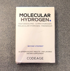 Codeage Molecular Hydrogen Effervescent Tablets 30 Unflavored Vegan Non-GMO