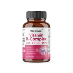 Vitamin B-Complex (B1, B6, B12) – Supports Energy, Mental Clarity 30/60/120Caps