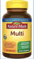 Nature Made Multi Multivitamin Tablets Vitamin A C D3 E Iron 130 Ct Gluten Free