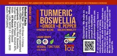 Joint & Mobility EASY Drops Turmeric Boswellia Ginger Tincture 1:3 Potency USA