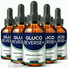 Gluco Reverse + Drops, Advanced Liquid Supplement for Blood Health – 5 Pack