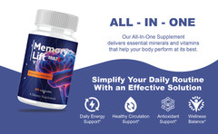 (3 Pack) Memory Lift Max Supplement, MemoryLift Nootropic Pills (180 Capsules)