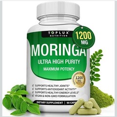 Toplux Nutrition Moringa 1200mg – 90 Capsules, Ultra High Purity
