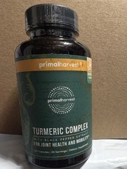 Primal Harvest Turmeric Complex Joint Support w/ Black Pepper Extract 60 Caps