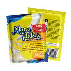 Prebiotic Nana Flakes+ with Inulin 100% Dried Bananas Dietary Supplement 0.32 Oz