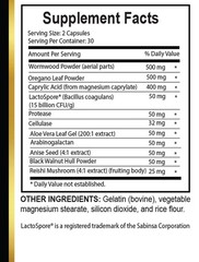 Wormwood Black Walnut Herbal Complex with Protease, Cellulase Digestive support