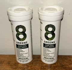 8Greens Original Effervescent Tablets 10ct Pack of 2 EXP 01/2028 Superfood