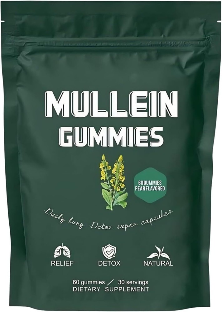 Mullein Gummies – Daily Lung Support & Sinus Relief – 60 Capsules