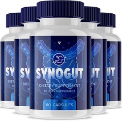 (5 Pack) Synogut Capsules Digestive Gut Support, Synogut Reviews (300 Capsules)