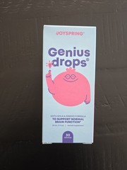 JoySpring Genius Drops Liquid Gotu Kola Ginkgo Brain Health Supplement 30mL