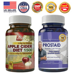 Apple Cider Vinegar 1500mg Weight Management & Saw Palmetto Prostate Supplement