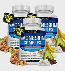 Toplux Nutrition Magnesium Complex 1000mg Capsules 90 Count Non-GMO