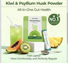 Oxyenergy WhatAPoo! Psyllium Husk + Kiwi Digestive Support Powder 30 Sachets