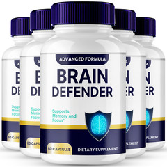 (5 pack) Brain Defender Memory & Brain Support Capsule, Advanced Cognitive Pills