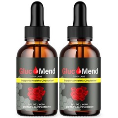 (2 Pack) Glucomend Blood Support Drops Gluco Mend Vitamin Supplement 60 Servings
