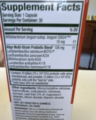 Align Multi-Strain Probiotic 70 Billion Gluten Free Vegetarian 30 Capsules