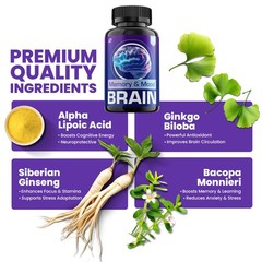 (3 Pack) Memory Mood Supplement Capsules – Memory and Mood Natural Blend Focus