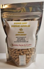 Ground Ginger Root Powder Capsules (300) – Made Fresh on Demand! ALL NATURAL!