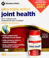 Member&rsquo;s Mark Ultra Triple Action Joint Health UC-II Collagen 125 Coated Tablets