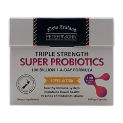 Peter & John New Zealand Super Probiotics 100 BILLION 1-A-DAY FORMULA 60capsules