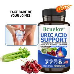Tart Cherry Extract Capsules with Celery Seed Kidney Health Uric Acid Support