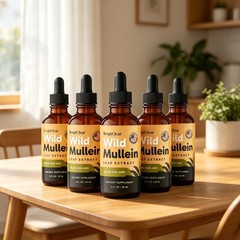 5X RespiClear Wild Mullein Leaf Non-GMO Liquid Drops Vegan Extract Lemon 2 fl oz