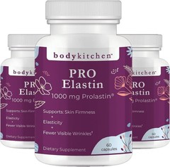 3 Pack Body Kitchen Pro-Elastin 1000 mg Supplement Help Reduce Signs Of Aging