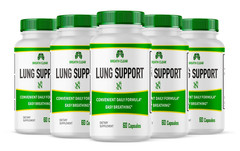 Breath Clear Lung Support Dietary Supplement 300 Capsules 5 Bottle Breathe Clear