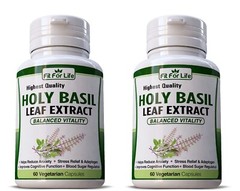 HOLY BASIL LEAF Extract Herbal Supplement Pills 120 Veg Caps Antioxidant Complex